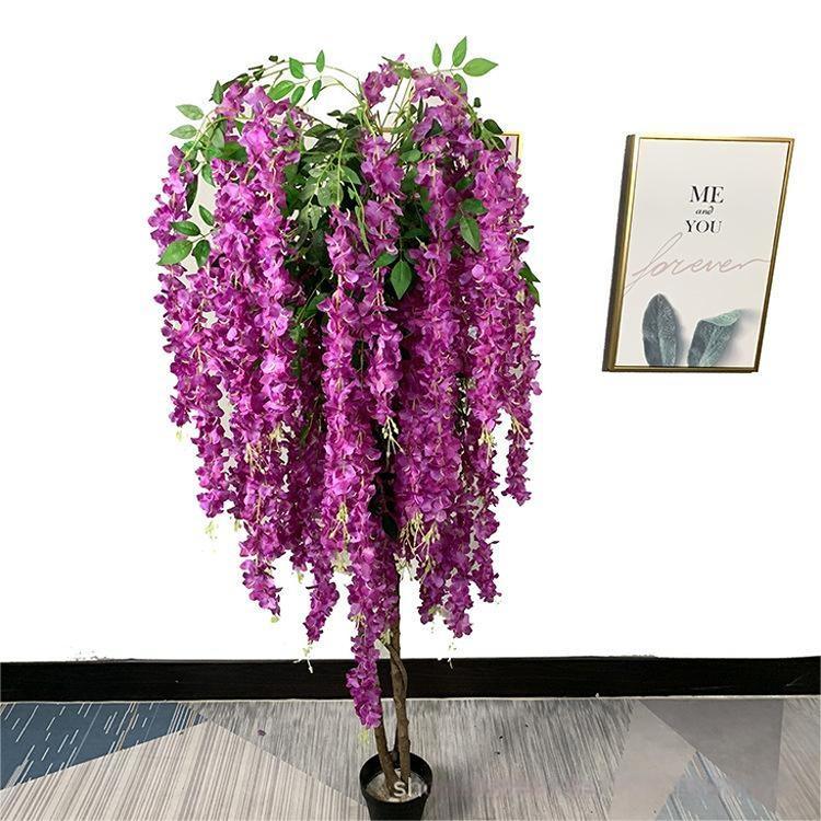 Decoración de boda, plantas de flor de glicina de seda artificial, árbol de glicina artificial a la venta (1).jpg 